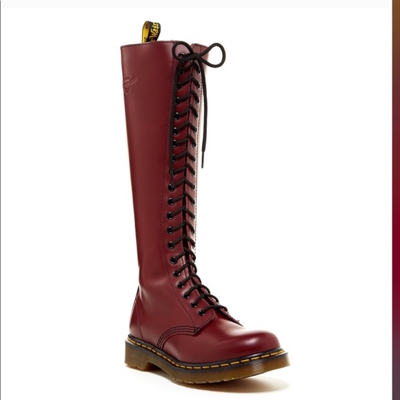 ISO Dr. Martens 1B60, 20-eye leather boots, cherry - Picture 2 of 3